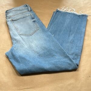 So Light Blue Distressed Highest Rise Baggy Dad Jeans Sz 7/28W